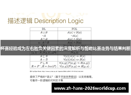 杯赛经验成为左右胜负关键因素的深度解析与前瞻比赛走势与结果判断