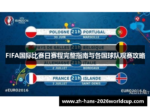 FIFA国际比赛日赛程完整指南与各国球队观赛攻略 FIFA国际比赛日赛程完整指南与各国球队观赛攻略